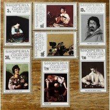 ALBANIA 1973 SERIE COMPLETA DE ESTAMPILLAS NUEVAS MINT PINTURAS